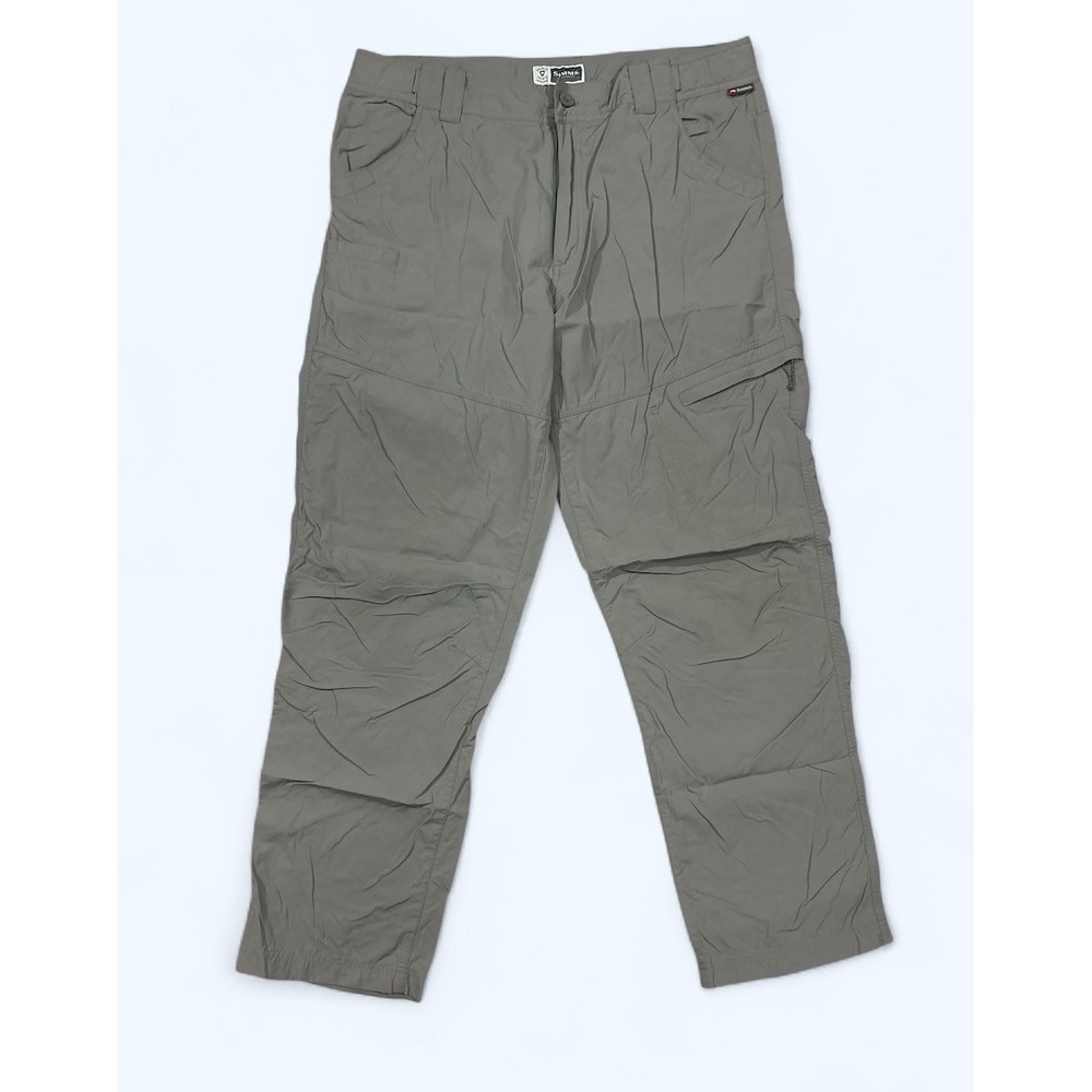 SIMMS FISHING PANTS MENS XL GRAY LIGHTWEIGHT INSECT SHEILD